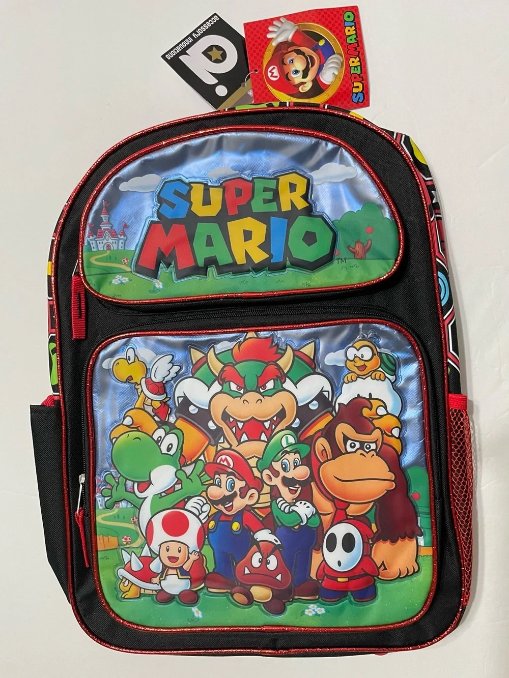 Large Backpack - Nintendo Super Mario - World Black/Red Team 16